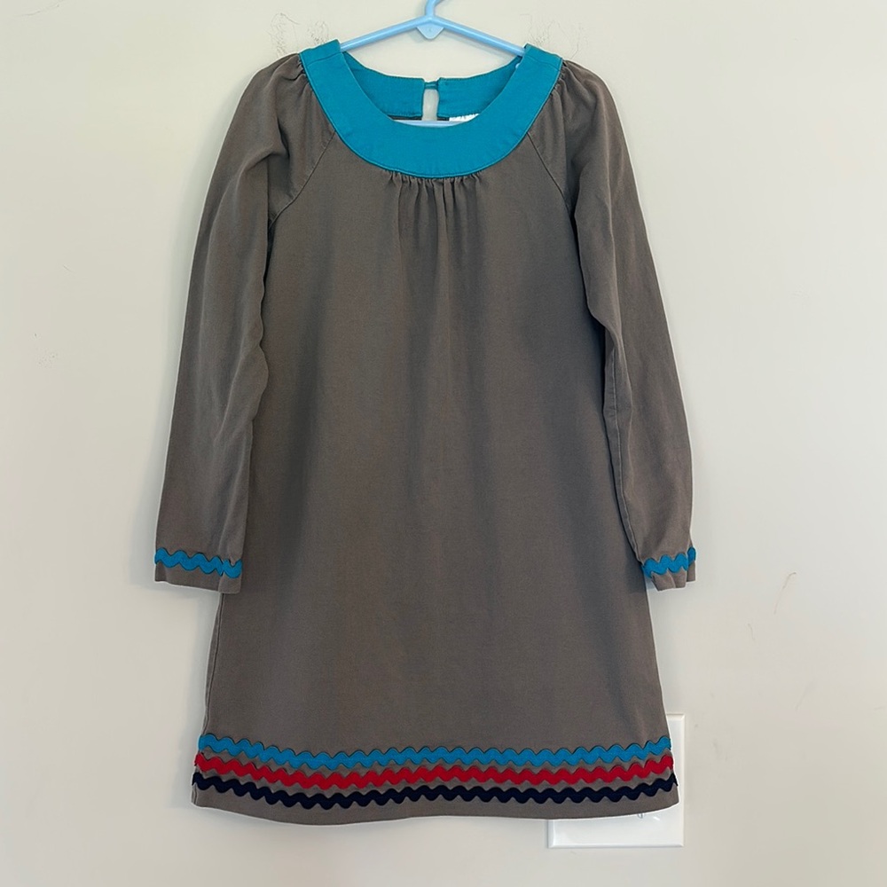 Hanna Andersson Long Sleeve Dress Girls size (120) 6/7